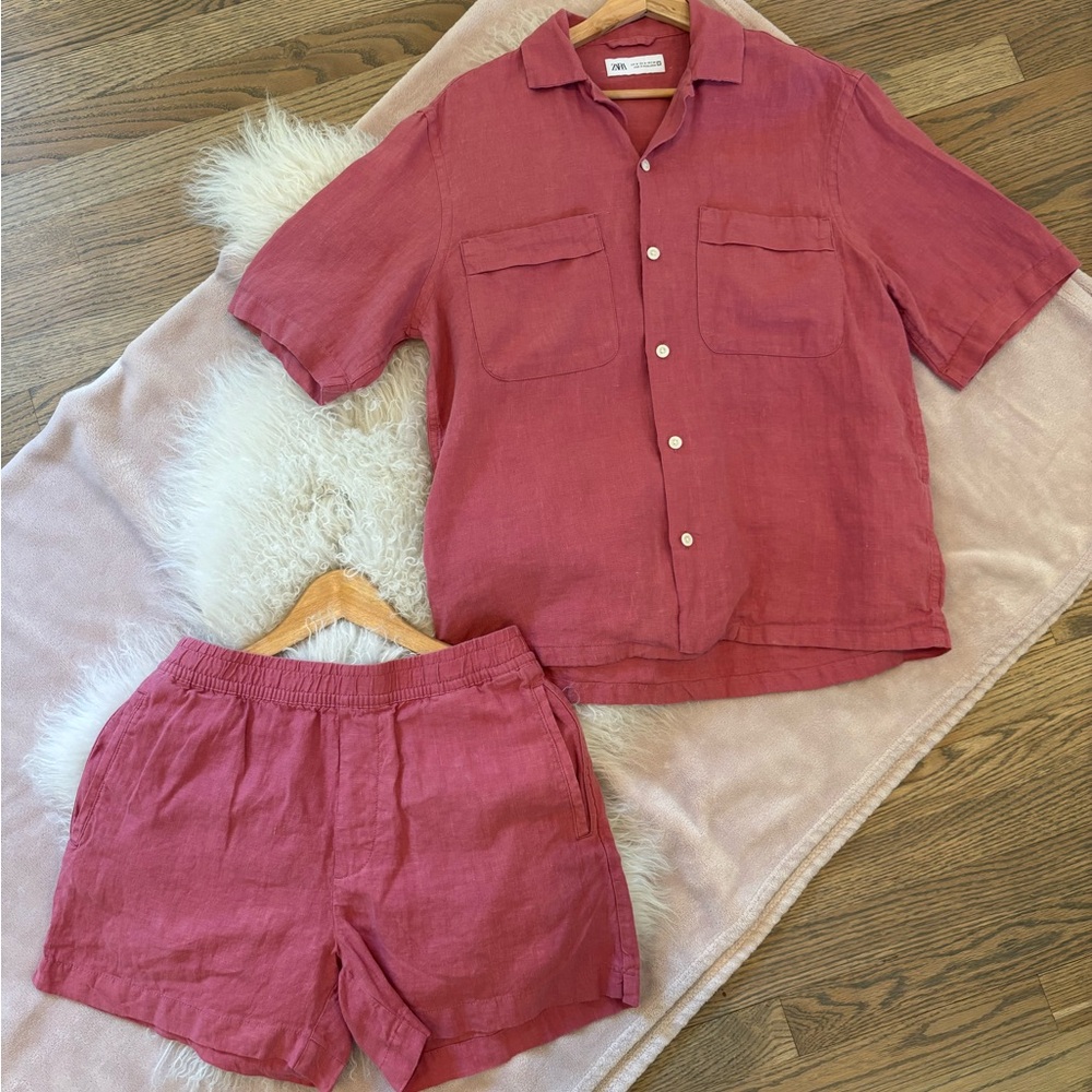 ZARA Linen Blend Set – Shirt & Short